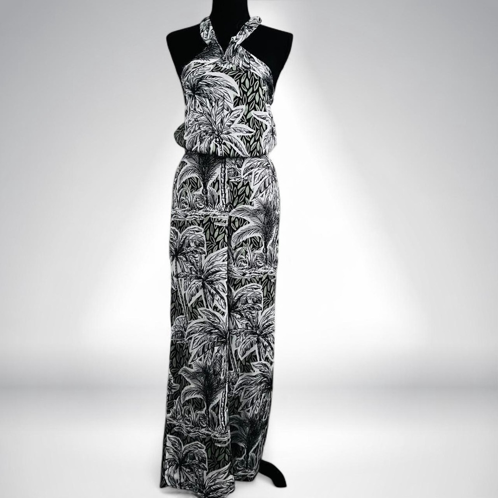 Rachel Zoe Black and White Halter Jumpsuit